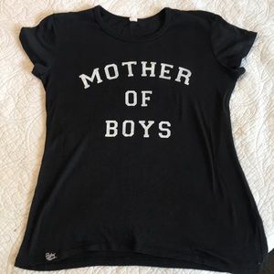 Mother of boys black top